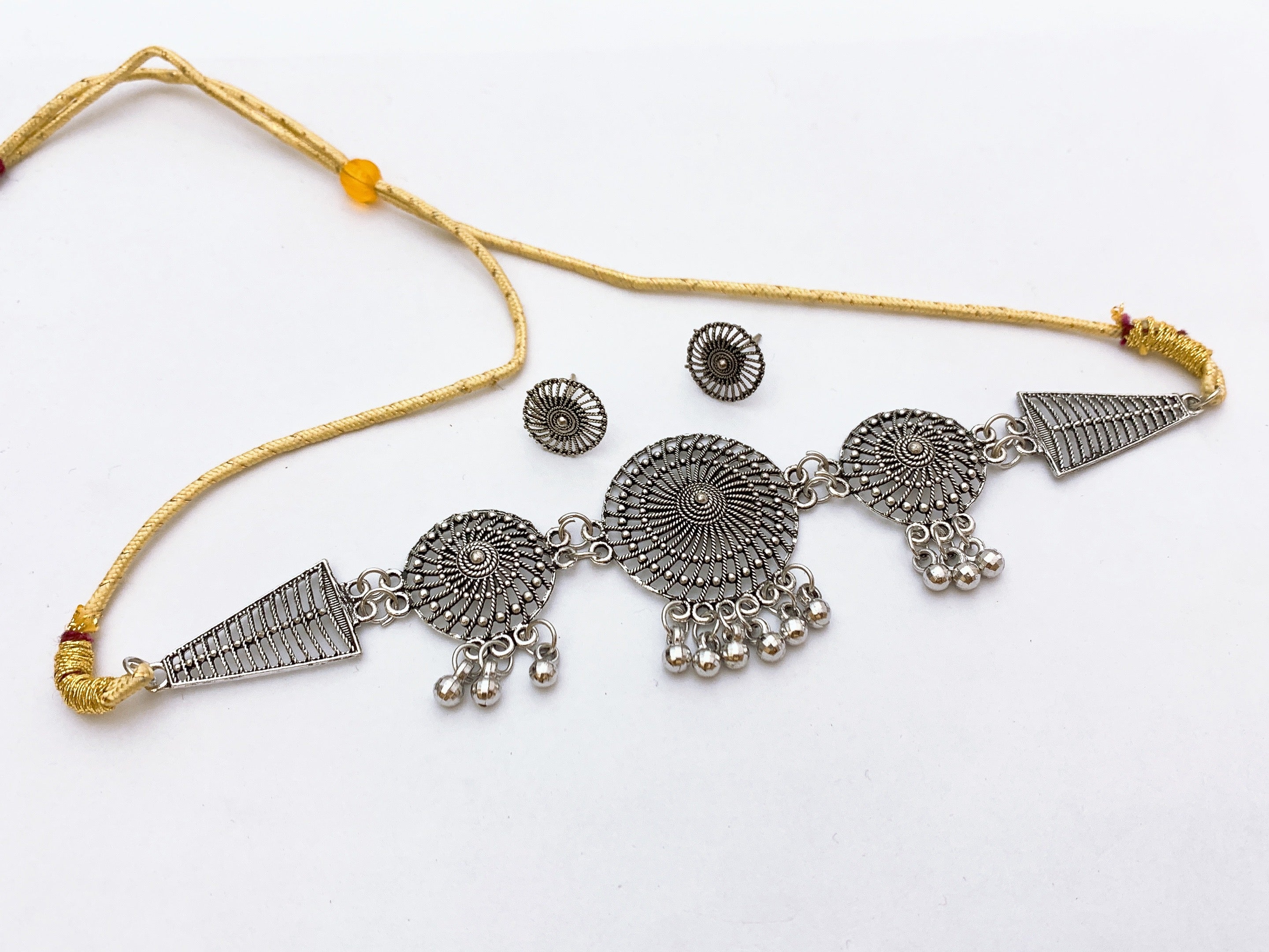 Oxidise chokar set