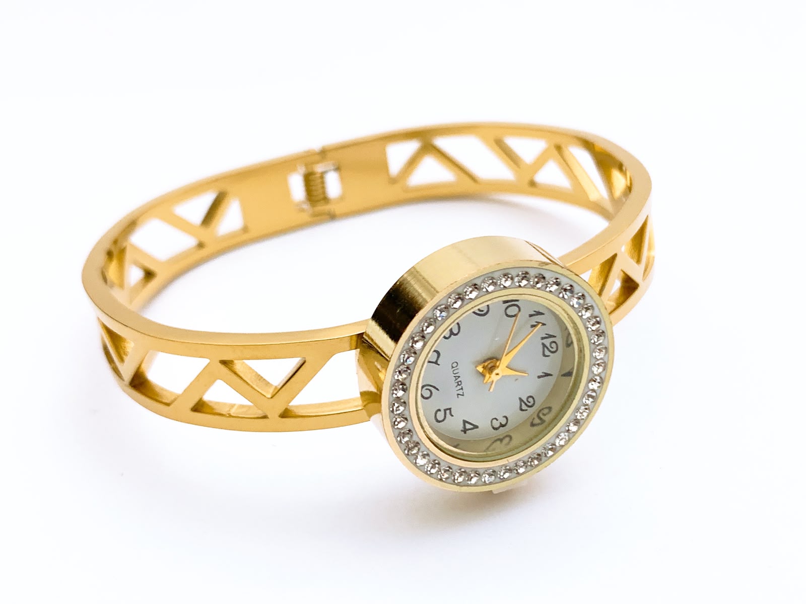 Luxury Golden Stainless Steel Bracelet Watch For Women