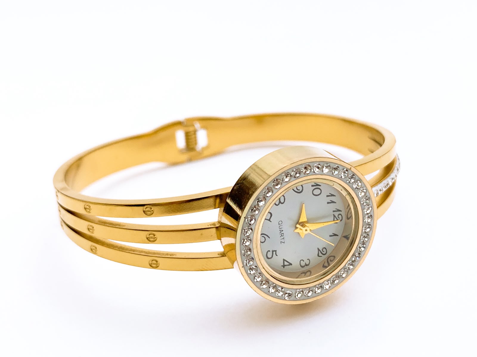 Luxury Golden Stainless Steel Bracelet Watch For Women